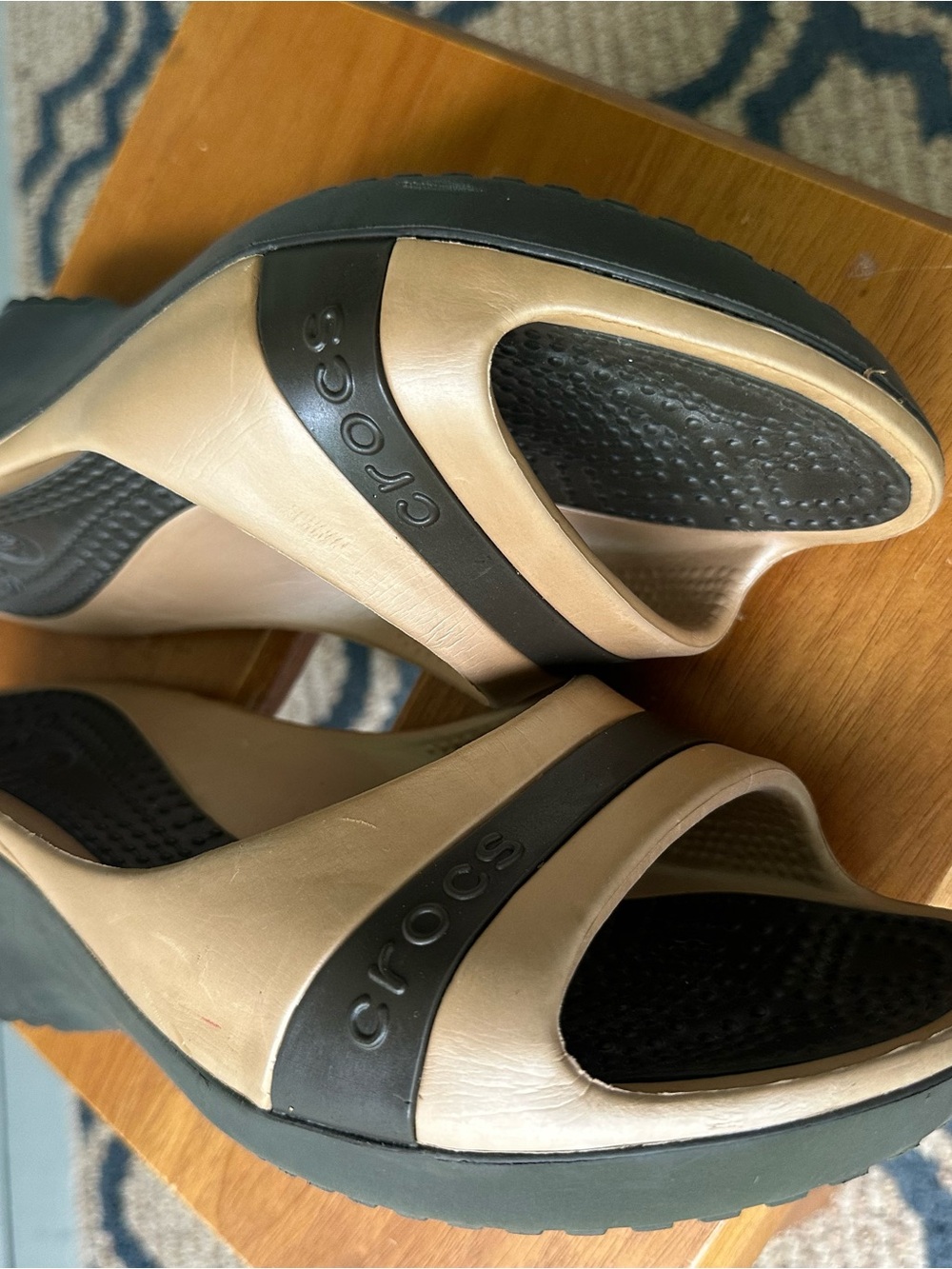CROCS Sassari Wedge Open-toe Slide Sandals~10 - Picture 4 of 6